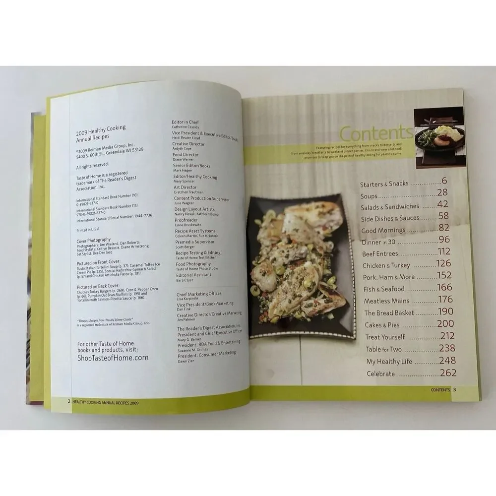 Taste of Home's Light & Tasty 2004-2007 & Healthy Cooking 2009 - Lot of 3-HC